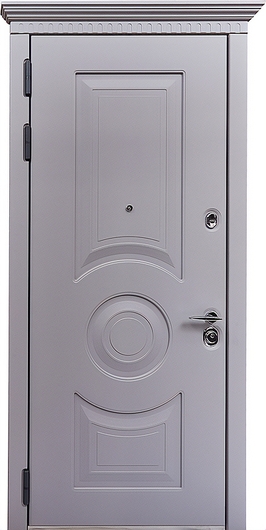 Дверь с МДФ 10 мм серого цвета